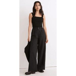 Madewell The Tall Harlow Wide-Leg Pant Women's Size 10 Black In Color